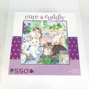🔥New Sealed Cute & Cuddly: Seaside Memory With Kittens 550 Piece Puzzle